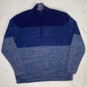 REI Blue 1/4 Zip Pullover Sweater: Size Large